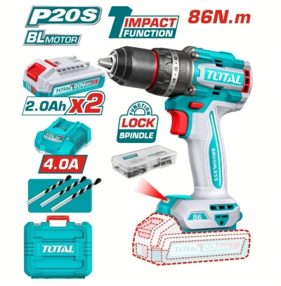 TOTAL TALADRO DE IMPACTO 20V 1/2  86NM  TIDLI208687 World Shop