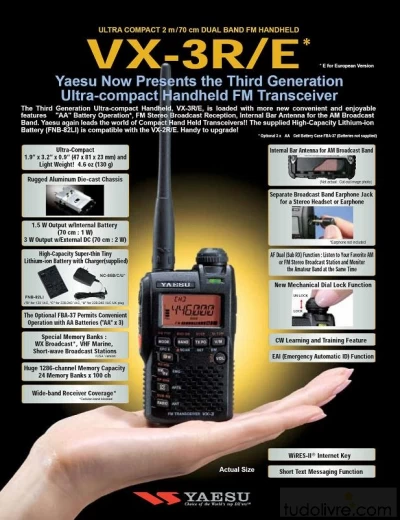 YAESU RADIO V/UHF VX-3R World Shop