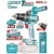 TOTAL TALADRO DE IMPACTO  20V 96NM  UTIDLI209686 MOTOR SIN ESCOBILLAS  World Shop