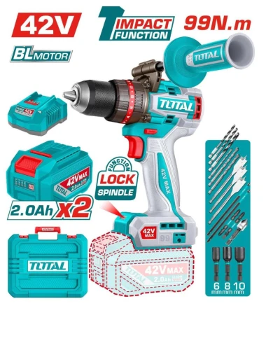 TOTAL TALADRO DE IMPACTO  42V  99NM UTIDLI429982  World Shop