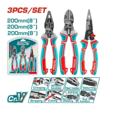 TOTAL JUEGO DE ALICATES MULTI FUNCIÓN 3PCS  THT2MK231 World Shop