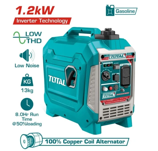 TOTAL GENERADOR A GASOLINA ULTRA SILENCIOSO 1200W  TP515006 World Shop