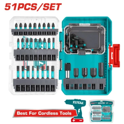 TOTAL JUEGO DE 51 PUNTAS DE DESTORNILLADOR DE IMPACTO UTACSDL25106 World Shop