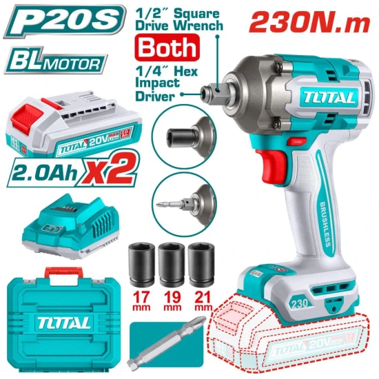 TOTAL LLAVE DE IMPACTO 20V 1/2 230NM UTIWLI20236 World Shop