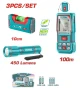 TOTAL COMBO 3PCS DETECTOR + NIVEL + LINTERNA  TOS251003 World Shop