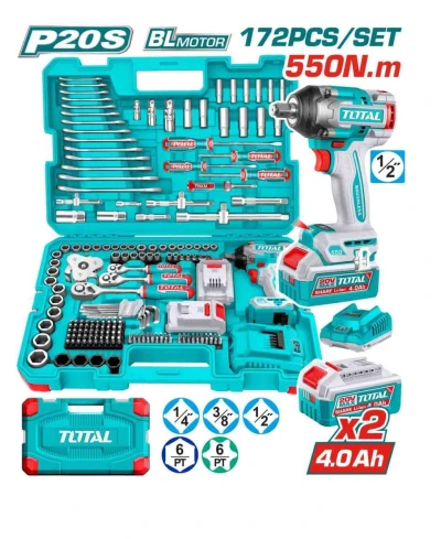 TOTAL  JUEGO DE HERRAMIENTAS 172PCS   THKTHP41728 World Shop