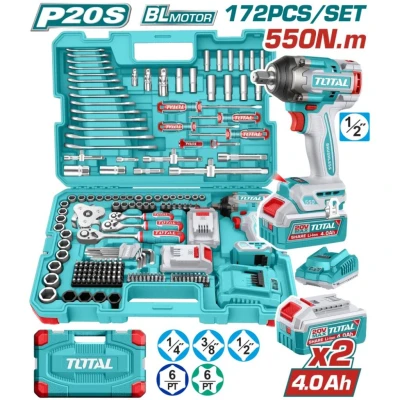 TOTAL  JUEGO DE HERRAMIENTAS 172PCS   THKTHP41728 World Shop