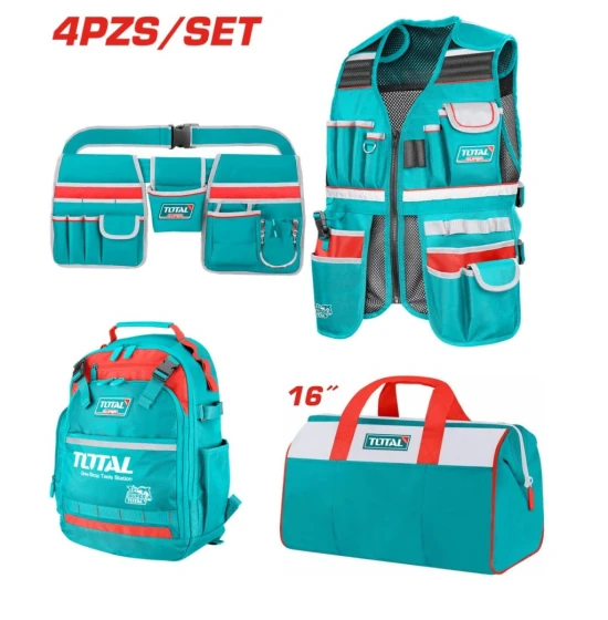 TOTAL COMBO  BOLSAS DE HERRAMIENTAS  4PCS  TOS230912 World Shop
