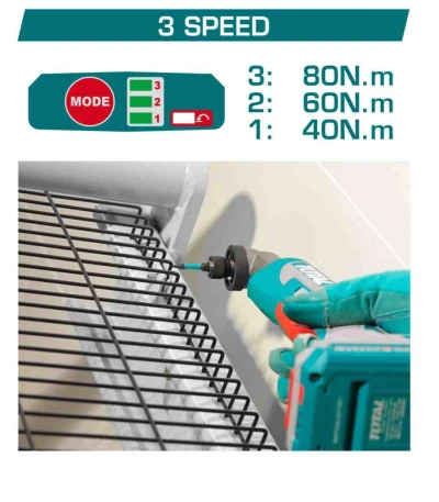 TOTAL  TALADRO ANGULAR  20V 80NM TAIRLI208      World Shop