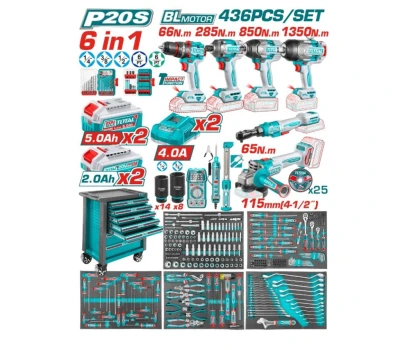 TOTAL JUEGO DE HERRAMIENTAS 20V  436PCS THPTCS84362  World Shop