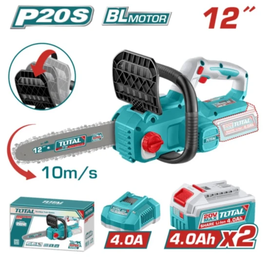 TOTAL MOTOSIERRA  20V  12 TGSLI201262 MOTOR SIN ESCOBILLAS  World Shop