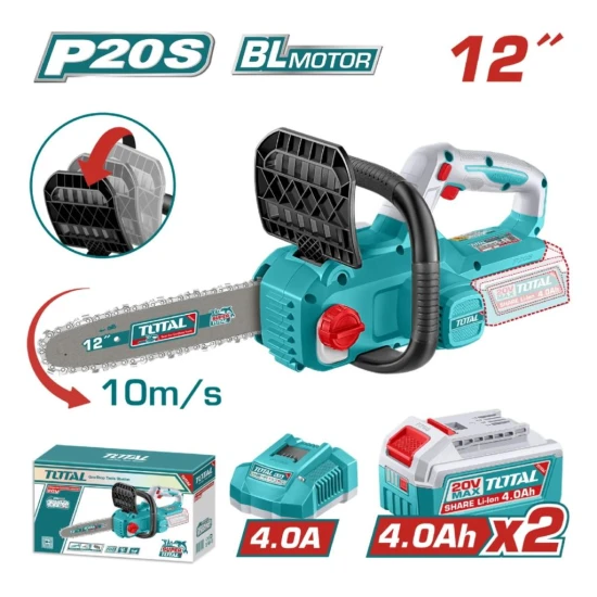 TOTAL MOTOSIERRA  20V  12 TGSLI201262 MOTOR SIN ESCOBILLAS  World Shop