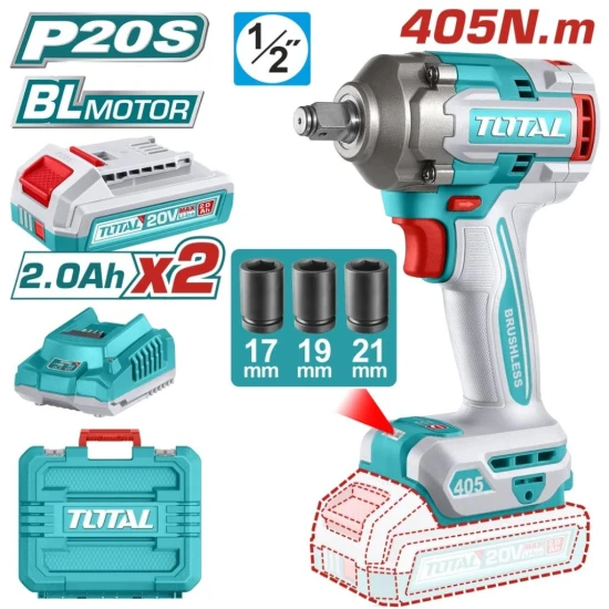 TOTAL LLAVE DE IMPACTO 20V 405NM   UTIWLI2045 World Shop