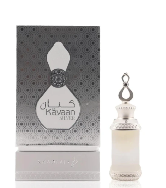 ACEITE CORPORAL KHADLAJ KAYAAN SILVER MASCULINO 20ML  World Shop