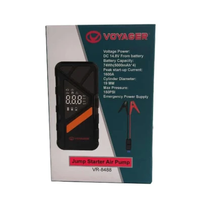   VOYAGER  COMPRESOR DE AIRE + ARRANCADOR DE BATERIA PORTATIL 150PSI  VR-8488 World Shop