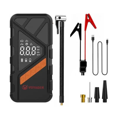   VOYAGER  COMPRESOR DE AIRE + ARRANCADOR DE BATERIA PORTATIL 150PSI  VR-8488 World Shop