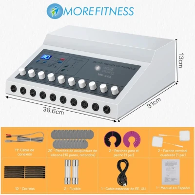 MORE FITNESS  MASAJEADOR  10 EN 1 MF-444  ELECTROESTIMULADORES  World Shop