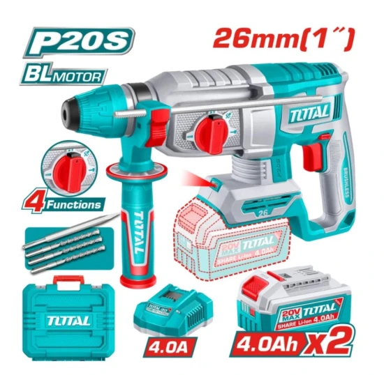 TOTAL MARTILLO PERFORADOR 20V UTRHLI262085 MOTOR SIN ESCOBILLAS World Shop