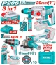 TOTAL COMBO 3PCS TALADRO + AMOLADORA + ROTOMARTILLO  TCKLI202598 World Shop