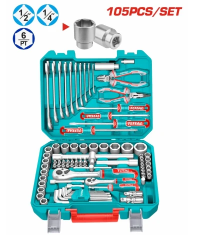 TOTAL JUEGO DE HERRAMIENTAS 105PCS  THKTHP61057  World Shop