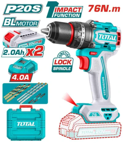 TOTAL TALADRO DE IMPACTO  20V 76NM  TIDLI207686   World Shop