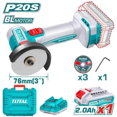 TOTAL  AMOLADORA 20V 3 76MM  TAGLI207625 World Shop