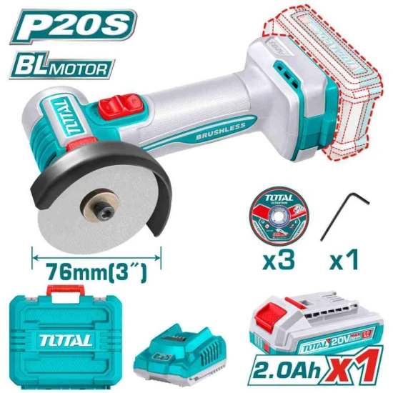 TOTAL  AMOLADORA 20V 3 76MM  TAGLI207625 World Shop