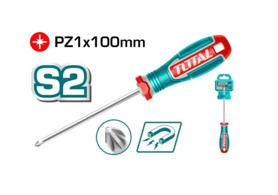 TOTAL DESTORNILLADOR PHILLIPS PUNTA MAGNÉTICA TSDPZ1100 World Shop