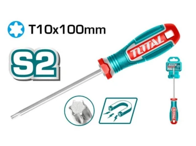 TOTAL DESTORNILLADOR PHILLIPS PUNTA MAGNÉTICA  T10 X 100MM  TSDT10100 World Shop