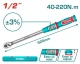 TOTAL LLAVE DE  DINAMOMÉTRICA 40-220NM  THPTW1220N6 World Shop