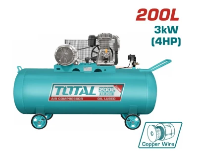 TOTAL COMPRESOR DE AIRE 200L 4 HP TC1402002 World Shop
