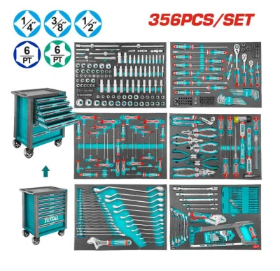 TOTAL JUEGO DE CAJA DE HERRAMIENTAS 356PCS  THPTCS73561 World Shop