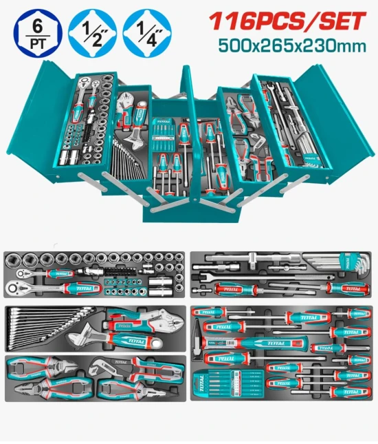 TOTAL JUEGO DE HERRAMIENTAS 116PCS  THTCS351167 World Shop