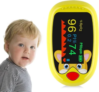 MORE FITNESS  OXIMETRO INFANTIL RECARGABLE  MF-414 AMARILLO  World Shop