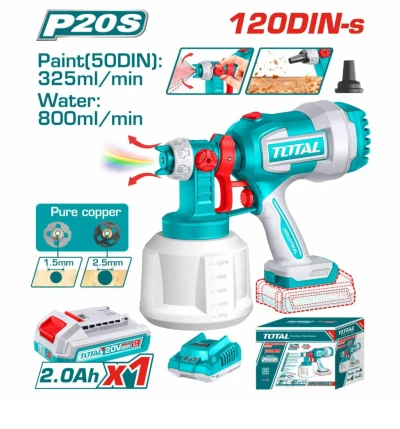 TOTAL PISTOLA DE  PINTURA  20V TSGLI20042 1BAT World Shop