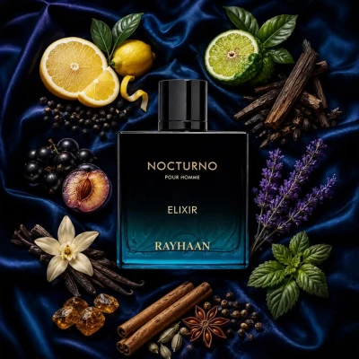 PERFUME  RAYHAAN NOCTURNO ELIXIR EDP MASCULINO 100ML World Shop