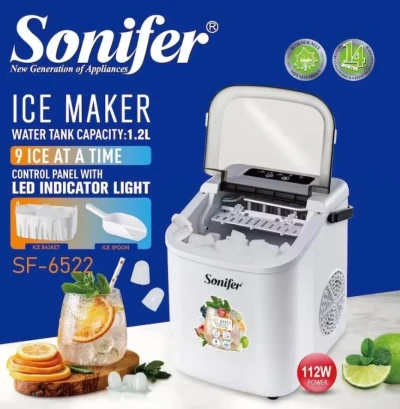 SONIFER MÁQUINA DE HIELO 112W 1,2L SF-6522 World Shop