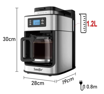 SONIFER CAFETERA ELÉCTRICA MULTIFUNCIONAL 1050W SF-3541 World Shop