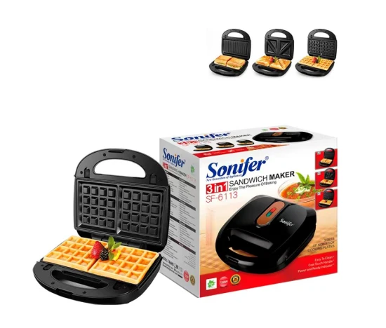 SONIFER SANDWICHERA 3 EN 1 750W  SF-6113 World Shop
