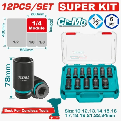 TOTAL JUEGO VASOS  DE IMPACTO 1/2  12PCS  THKISD12126L World Shop