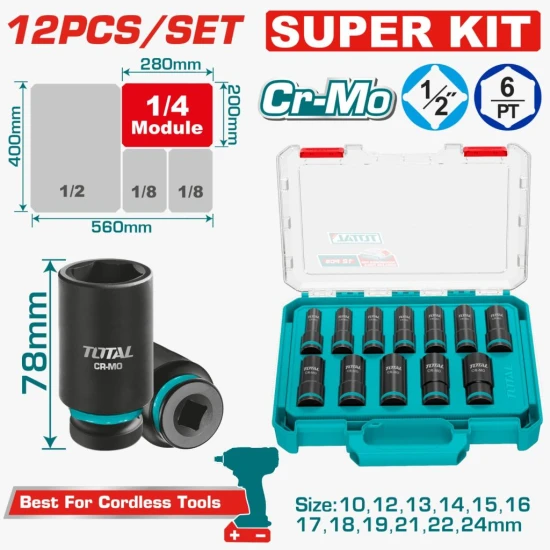TOTAL JUEGO VASOS  DE IMPACTO 1/2  12PCS  THKISD12126L World Shop