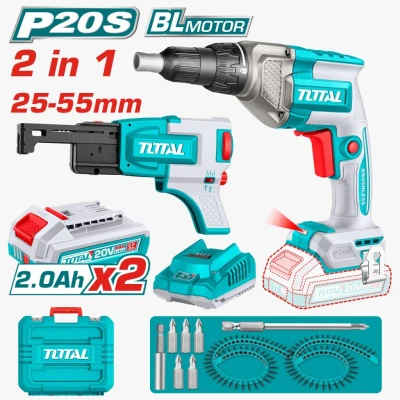TOTAL COMBO 2PCS  DRYWALL + PISTOLA DE TORNILLOS TDSLI204268 World Shop