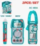 TOTAL COMBO 3PCS PINZA AMPERIMÉTRICA + MULTIMETRO + DETECTOR  TMT23069  World Shop