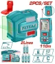 TOTAL  COMBO 2PCS  NIVEL LASER + MEDIDOR DE DISTANCIA  TOSLL260401  World Shop