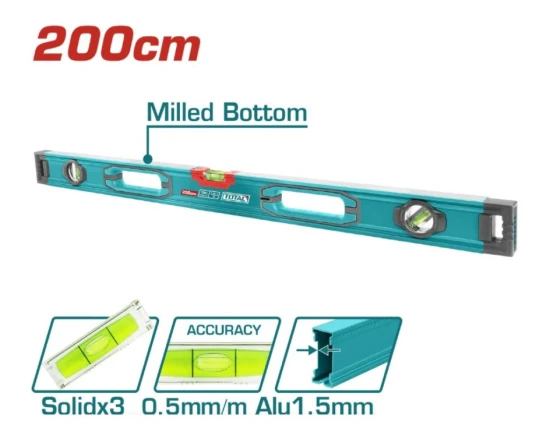 TOTAL NIVEL DE BURBUJA MAGNETICO TMT220028 200CM World Shop