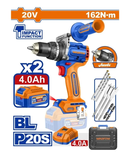 WADFOW  TALADRO PERCUTOR 20V 62NM  WCDP16281 World Shop