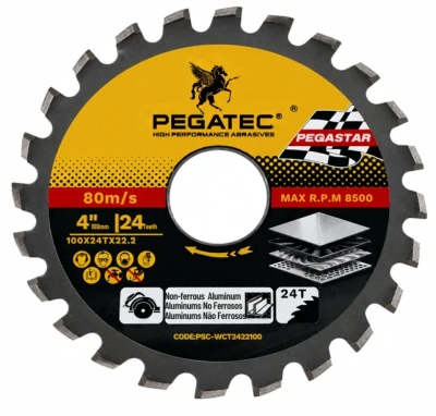 PEGATEC  DISCO PARA ALUMINIO  100X24TX22.2MM   LCT2410024  World Shop