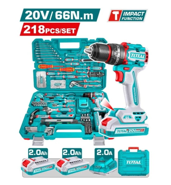 TOTAL  JUEGO DE HERRAMIENTAS COMBINADAS  218PCS  THKTHP42187  World Shop