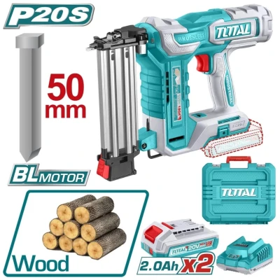 TOTAL  PISTOLA CLAVADORA DE MADERA 20V  F15~F50 50MM  TCBNLI500857 World Shop