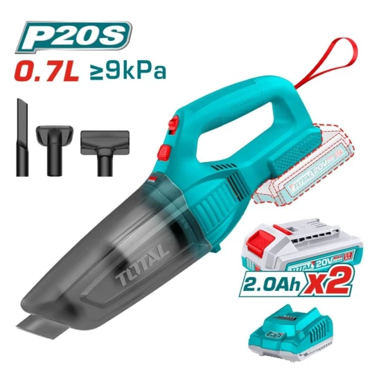 TOTAL  ASPIRADOR 20V  TVLI201582  2BAT 2AH World Shop